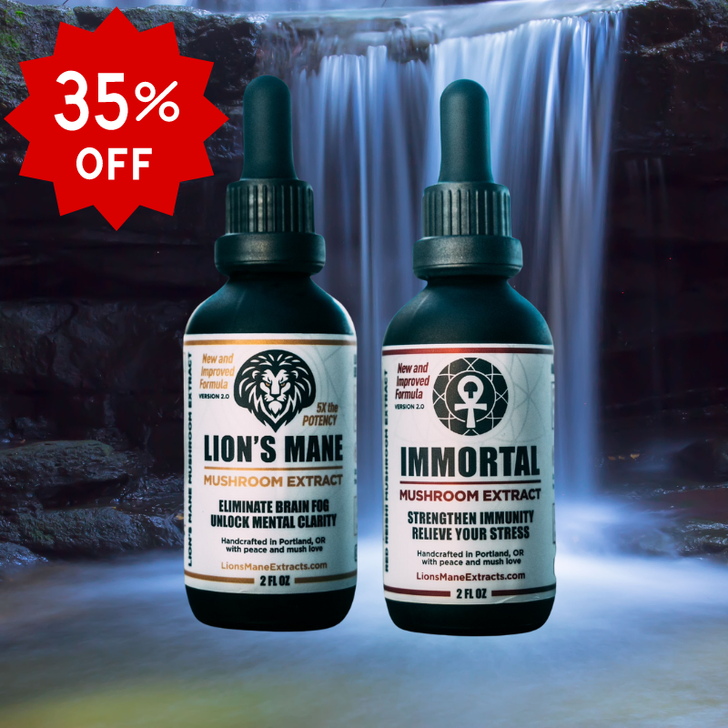 Lion's Mane + Immortal (Reishi) - (Memory + Longevity Bundle)