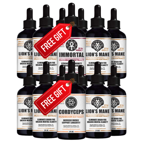 +12 Lion's Mane, +1 Bonus Reishi, + 1 Bonus Cordy