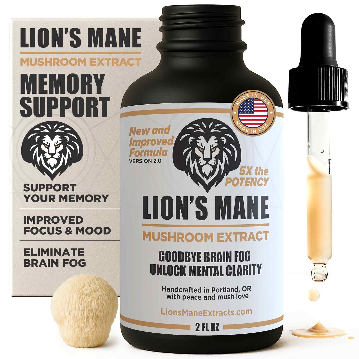 Lion's Mane Liquid Extract: Natural Support for Focus, Memory, & Clear Thinking