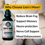 Lion's Mane Liquid Extract: Natural Support for Focus, Memory, & Clear Thinking
